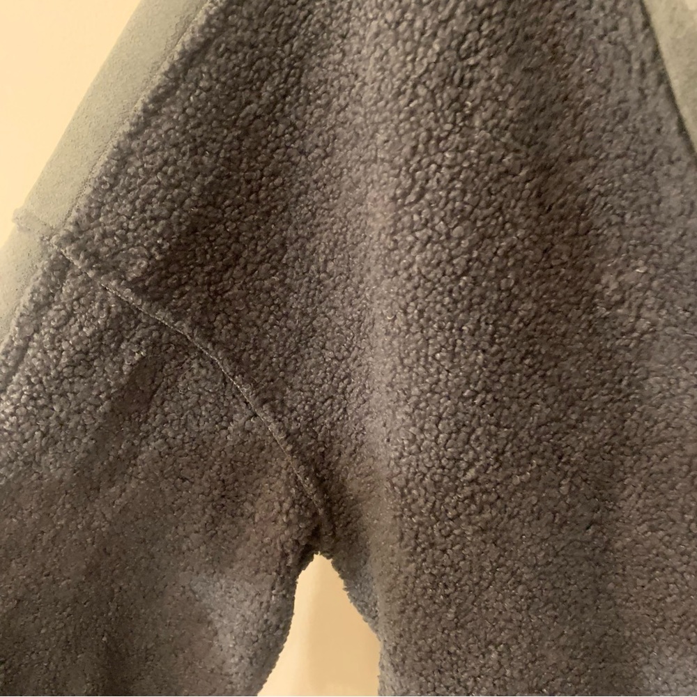 Listiele Faux Suede Sherpa Teddy Combo Patch Collared Jacket - Picture 7 of 15